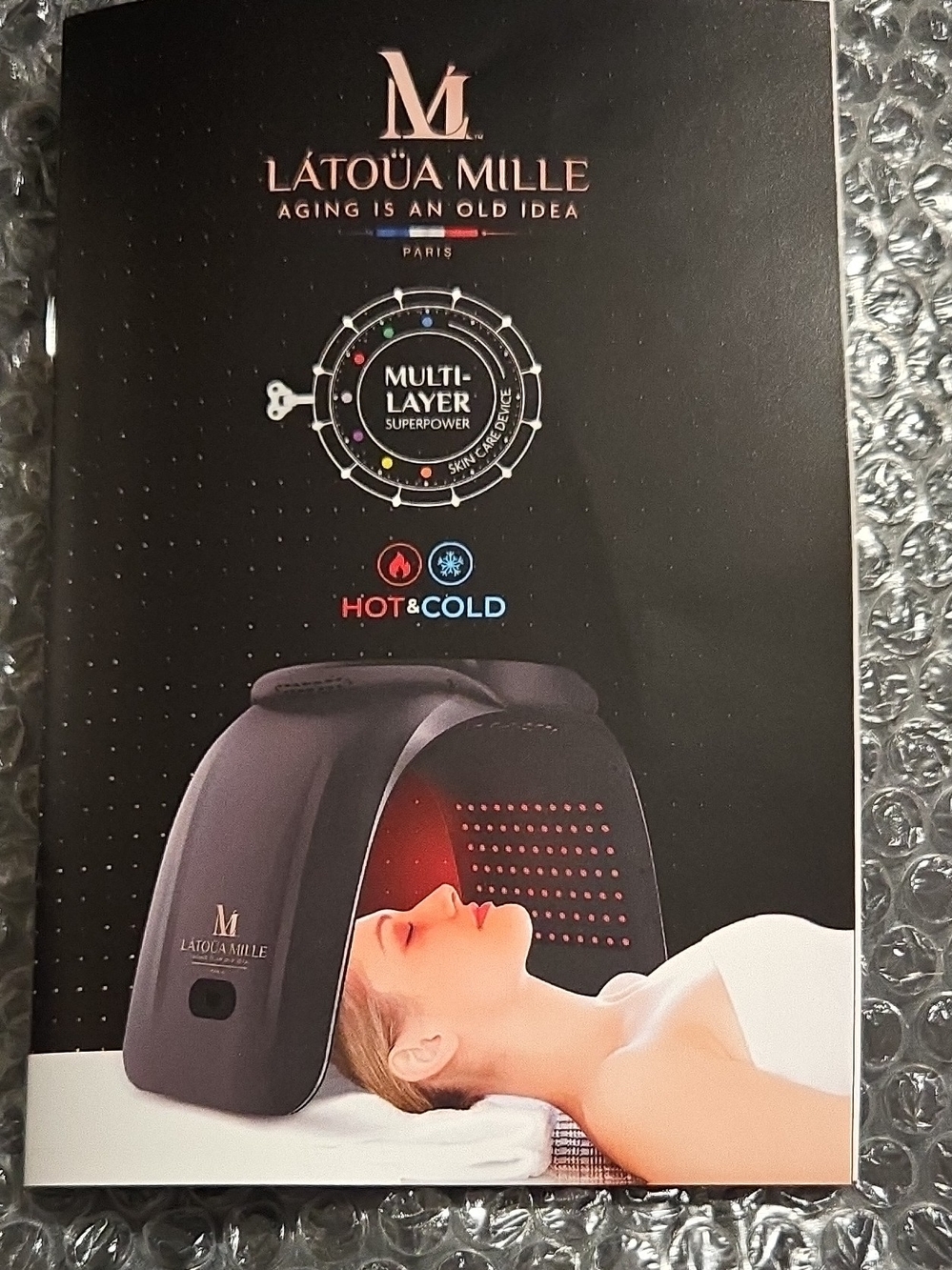 LaToua Mille Hot & Cold LED Facial Therapy Mask - Black